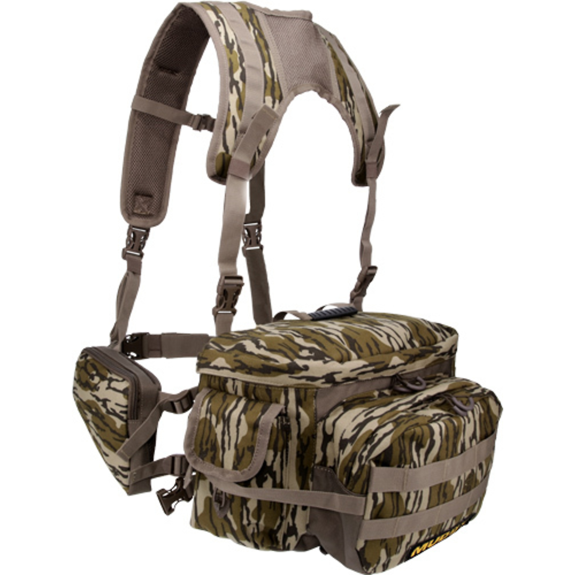 Muddy Pro Series Lumbar 500 Pack - Camouflage, Mossy Oak Bottomlands, Silent Zippers, Model# MUD-BPK-LMBR